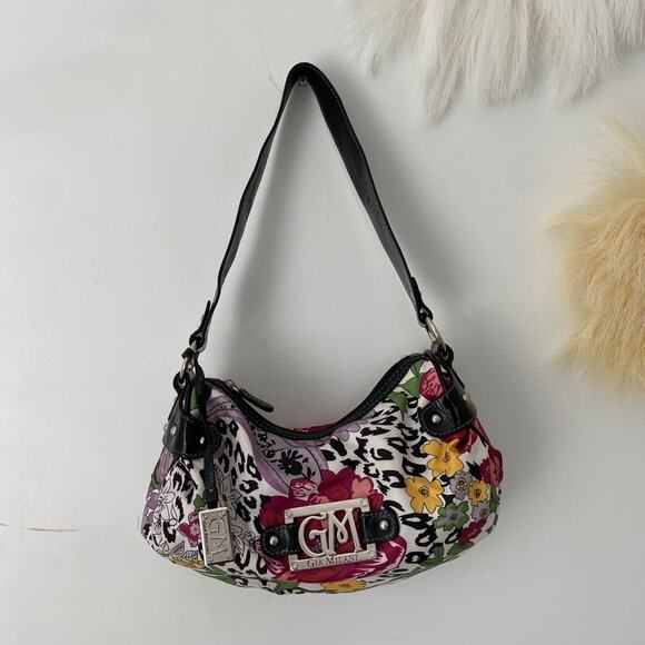 Gia Milani Womens Y2K Floral Purse Shoulder Bag Whimsigoth Boho Grunge Colorful - Picture 1 of 10
